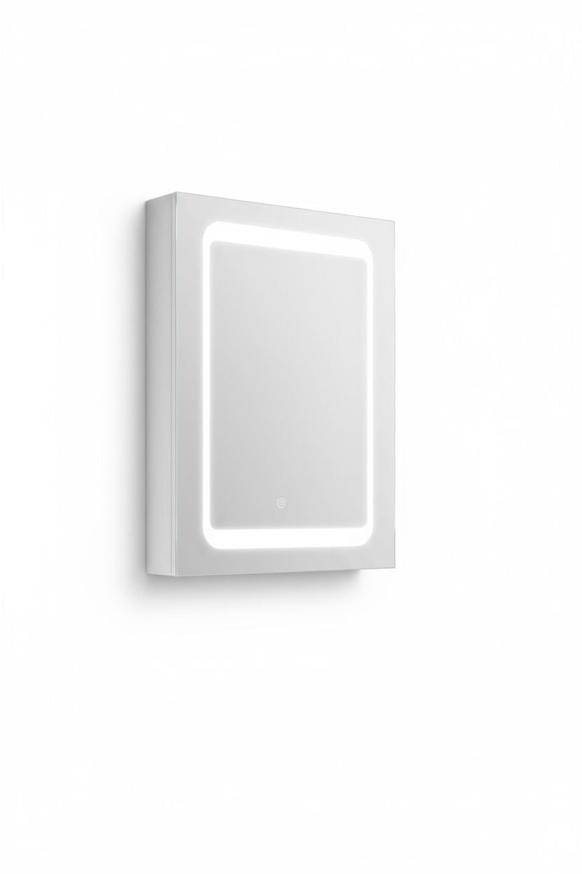 Jeny White MDF Bathroom Cabinet With Mirror